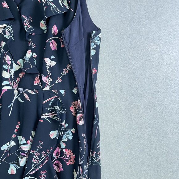 Banana Republic Flutter Sleeve Long Dress Sz 8 Blue Coquette Fairy Flowy - Picture 8 of 14